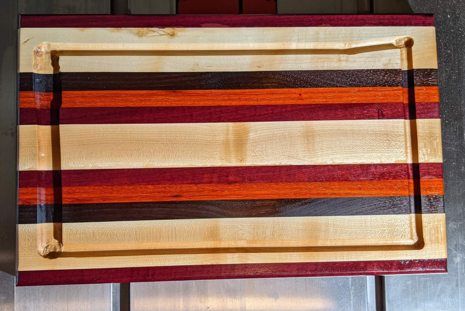 Striped cutting board